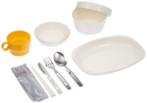 キャプテンスタッグ アウトドア用品 一人用 食器セット レジャーメイトセット バッグ付 M-7839