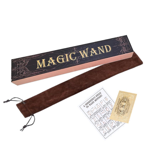 Magic Wand + Free Storage Bag, Harry Potter Cosplay Goods, Magic Wand Set with Light, Light Up Wand, Magic Wand Light, Storage Bag Included Packaging Box (Dumbledore) [Parallel Import]