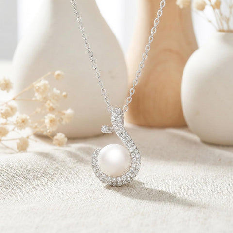 [Ningnvshi] ネックレス レディース シルバー925 純銀製 (18K/24K金仕上げ) 金属アレルギー対応 キュービックジルコニア ペンダント 人気 ジュエリー 誕生日 プレゼント 女性
