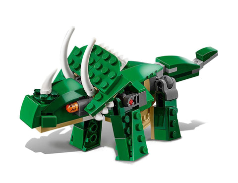 LEGO Creator 31058 3-in-1 Mighty Dinosaurs Set (T-Rex/Triceratops/Pterodactyl), For Ages 7 - 12, Boys & Girls, Creative Educational Toy