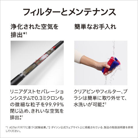 Dyson Cordless Vacuum Cleaner, Dyson PencilVac Fluffycones Stick Handy Cleaner Lightweight with LED Charging Stand (SV50 FC AM) [Amazon.co.jp Exclusive] [Slim, Smooth Cleaning]