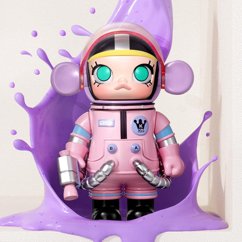POP MART MEGA SPACE MOLLY 100% 系列4 【1件】Pop Mate Gachacha 百叶窗 盒装 手办 塑料模型 高级 玩具 PVC 软乙烯基 原创 角色 生日礼物