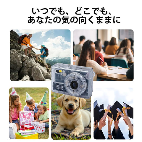 SACCONNECT miniカメラ 小型デジタルカメラ スマホに送れる 固定焦点 約100万画素 720P HD 動画 0.96インチ液晶画面 USB Type-C Android microSDカード コンパクト 軽量 初心者向け 子供 (クリアホワイト) SMC01-TWH