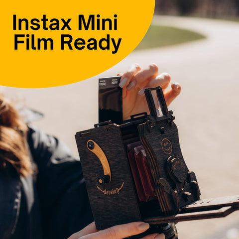 JollyLook Pinhole Mini Instant Film Camera DIY Kit Stained Brown JLK001