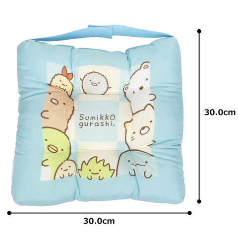 MORIPiLO 4620354 Morishita Sumikko Gurashi Cushion Chair Cushion 11.8 x 11.8 inches (30 x 30 cm), Children, School, Kindergarten, Girls, Character Goods, Blue