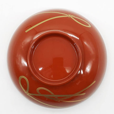 Maeju Lacquerware 3T-419 4.5 Zoni Bowl Knotted Soarai Vermilion