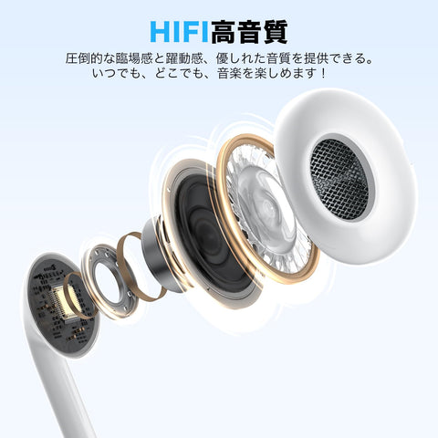 耳機 有線 Type C 有線耳機內建麥克風 有線HiFi 降噪 透明通話 帶遙控器 舒適的佩戴感 type-c 人體工學 支援通話 音量調整 無延遲 重低音 小型・輕量 防水 usb c 適用於iPhone/Android/Galaxy/iPad等各種機型