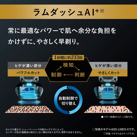 パナソニック ラムダッシュPRO メンズシェーバー 6枚刃 全自動洗浄充電器・セミハードケース付 充電中でも剃れる クラフトブラック ES-LS9Q-K
