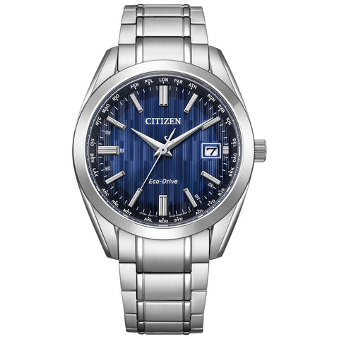 Citizen CB0261-53L Men's Watch, Photovoltaic, Eco-Drive, Waterproof, Blue, Silver, Silver, Bracelet Type