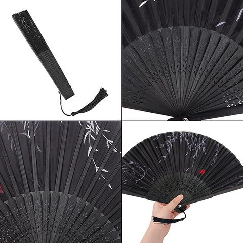 [Formemory] ​​扇子 男士 女士 折疊 竹製 日式風 夏季 絲綢 時尚 日式小物件 美麗 花紋 蝴蝶 蝴蝶圖案 輕量 日本 禮物 紀念品 節日 煙火大會 忘年會 新年會 浴衣 和服 高雅 華麗 結實 男女通用