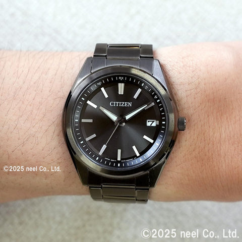 Citizen 手錶 光發電光動能驅動 電波手錶 防水 黑色 AS1085-61E 男士, 黑色, 手鍊類型