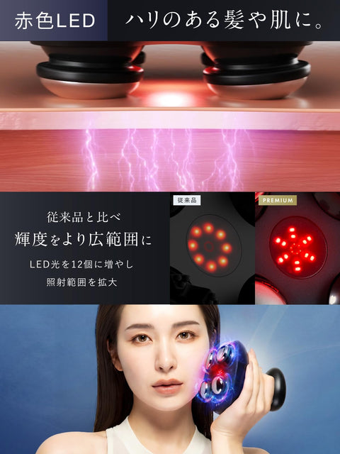 【九州大學博士指導】NIPLUX EMS 頭皮水療電動頭皮刷，頭皮護理，面部護理，高亮紅 LED，IPX7 防水，3D 振動，無線，美容器，全身應用，尼索 Plus，NIPLAX 有限公司，EMS HEAD SPA PREMIUM，SMA 禮物禮品