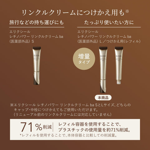 ELIXIR ELIXIR Retino Power Wrinkle Cream ba L 0.7 oz | Cream & Eye Cream | Cream | Pleasant Aqua Floral Scent | Wrinkle Improvement | Aging Care | Pure Retinol | Shiseido