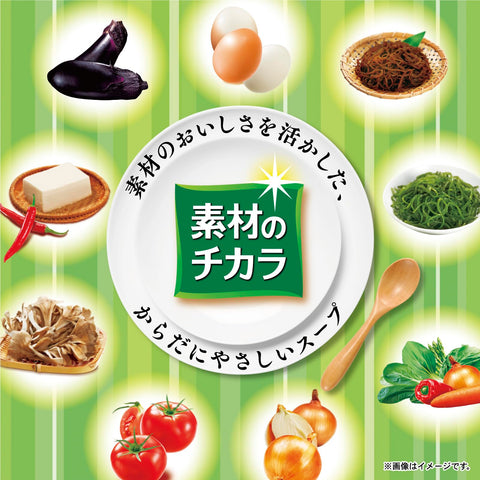 Set Product: Maru-chan Powers of Materials Egg & Okinawa Mozuku 2 Types Assortment (3 Egg Soup, 3 Okinawa Mozuku Soup)