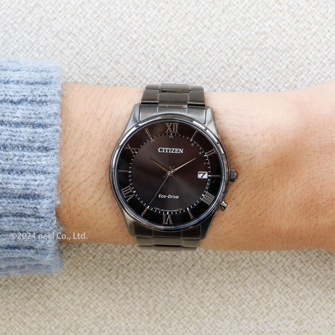 Citizen AS1064-53E Men's Wristwatch, Waterproof, Black Color, Black, Black, Bracelet Type