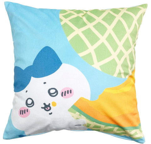 MoriPilo 치이카와 쿠션 커버 (하치와 멜론 그린) 45x45cm 장난감 귀엽고 부드러운 등받이 쿠션 커버 세련된 무언가 작고 귀여운 캐릭터 베개 모리시타