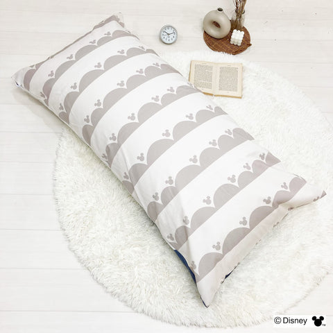 MORIPiLO Morisita 珠子靠墊套 Midi用 米老鼠 65x135cm 人物 商品 Yogibo Yogibo Yogibo 小朋友 僅套 替代品 替換品 迪士尼 米色 4621056