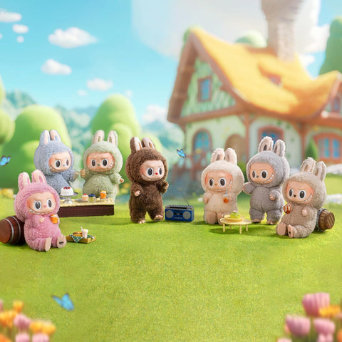 POP MART THE MONSTERS 신나는 마카롱 플러시 장난감 시리즈 [1개] 팝마트 가챠 가챠 블라인드 박스 피규어 프라모델 프리미엄 장난감 PVC 소프트 비닐 오리지널 캐릭터 생일 선물