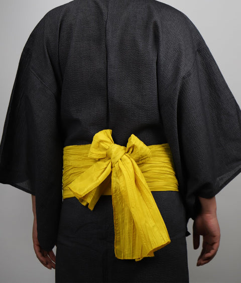 TOuWA Crinkled Waist Belt, Sash, Solid, Solid, Adult, Men's, Yukata