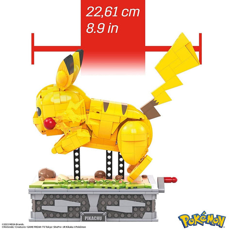 메가블룩스 (MEGA BLOKS) 포켓몬 피카츄가 달린다!무빙 피카츄 블록 세트, 피스 개수: 1095피스, 12세 이상, HGC23
