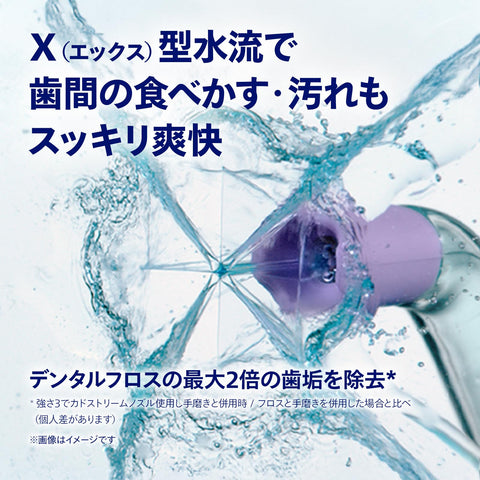 フィリップス ジェットウォッシャー ソニッケアー コードレスパワーフロッサー3000 口腔洗浄器 (X型水流ジェットウォッシャー) HX3826/21 ホワイト