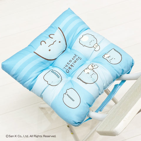 MORIPiLO 4620816 Morishita Sumikko Gurashi Tokage Seat Cushion, 11.8 x 11.8 inches (30 x 30 cm), Children, School, Kindergarten, Girl, Character Goods, Blue