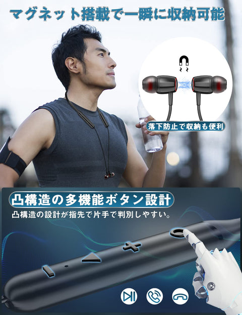 Industry-leading Bluetooth 5.3+ 38 Hours Continuous Playback: Bluetooth Earphones, Neckband Type, Wireless Earphones, CVC 8.0 Noise Cancelling, Bluetooth 5.3, Sports, Earphones, Multi-Point