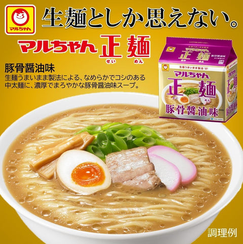 Maru-chan Seomen Pork Bone Soy Sauce, 5 Servings x 6 Packs
