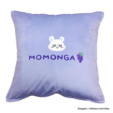 MORIPiLO 靠墊套 ちいかわ モモンガ 紫色 45x45cm 可洗 柔軟的肌膚觸感 官方角色商品 4621298