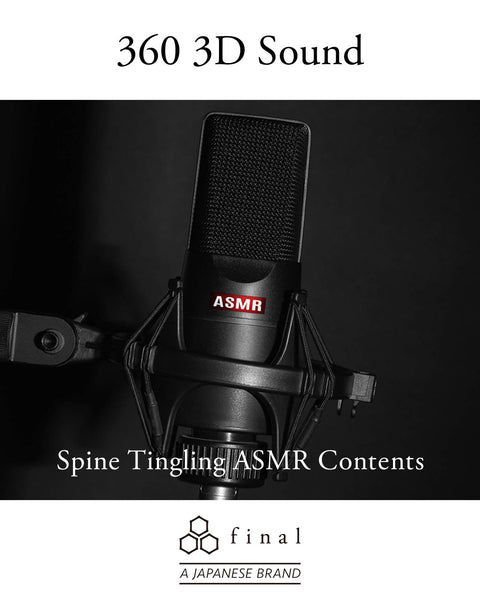 파이널 (파이널) E500 인이어 이어폰 [VR 스테레오 ASMR 360 오디오 권장] 블랙