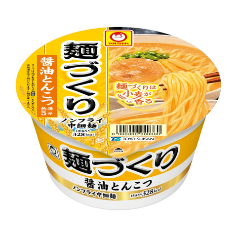Maru-chan Noodle Making, Soy Sauce Tonkotsu (3.2 oz (91 g) x 12 Pieces, Non-fried Medium Thin Noodles, Tonkotsu, Cup Ramen, Cup Ramen (Fragrant Soup x Wheat Fragrant Vine Noodles), Buy Box Ramen, Toyo