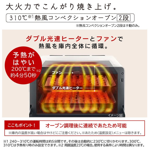 日立 過熱水蒸気 オーブンレンジ 大容量 30L MRO-W1C W フロストホワイト 保証1年 お手入れ簡単 ピッタリ設置 熱風コンベクション 2段式 Wスキャン ワイドオーブン ヘルシーシェフ