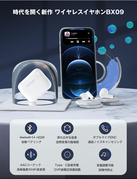 无线耳机 蓝牙 5.4 【双麦克风 ENC CVC8.0通话降噪】自动配对 EDR 空间音频音质 hi-fi音质 AAC编解码器 蓝牙 免提通话 无线 单耳 入耳式 c OVP过充保护 长时间触摸传感器 左右分离 适合上班上学/散步/WEB/远程办公/ZOOM/电话