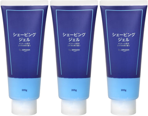 by Amazon Shaving Gel Citrus Scent 205g x 3-Pack (SOLIMO)