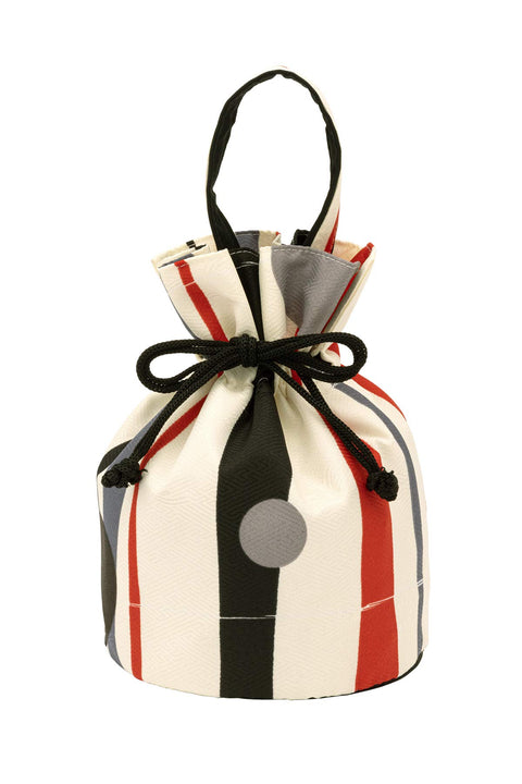 Soubien assort-bag0005 Drawstring Bag, For Furisodes, For Coming Of Age Ceremonies, Graduation Ceremonies, Retro Japanese Pattern, Tassel Decoration, Made in Japan