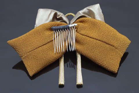 Soubien Graduation Ceremony Hair Ornament, Ribbon, Hakama, Crepe, Japanese Pattern, Tassel String Decoration, Kinuki, Coming-of-Age Ceremony, Furisode