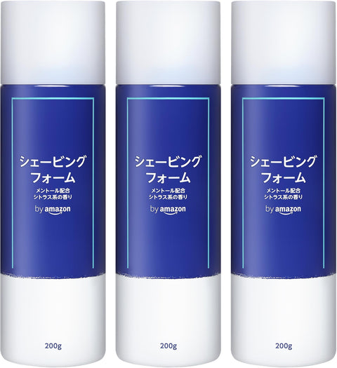 by Amazon Shaving Foam Citrus Scent 200g x 3-Pack (SOLIMO)