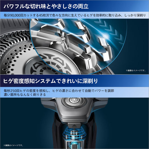 【Gentle on Skin】Philips Electric Shaver 5000 Series with Cleaning Machine Model Electric Beard Trimmer Men (45 Blades・Revolving Type/Skin IQ Technology・Shower Safe & Fully Washable) S5882/66 Petrol