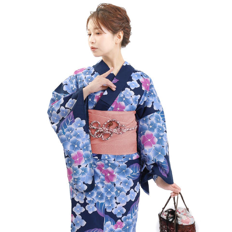 Fuuka X142333 Women's Yukata 2-Piece Set, One Size Fits All (Waist Belt, Made in Japan)