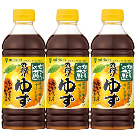 ミツカン かおりの蔵 丸搾りゆず 500ml×3本 橙醋 柚子醋