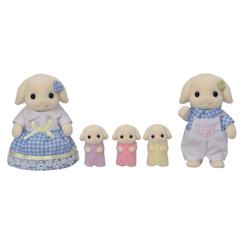 EPOCH Sylvanian Families FS-50 Flora Rabbit Family Dolls, Safety Toy Mark Certified, Toy for Ages 3 Years and Up, Dollhouse