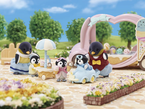 EPOCH Sylvanian Families FS-45 Penguin Family Dolls, Safety Toy Mark Certified, Toy for Ages 3 Years and Up, Dollhouse