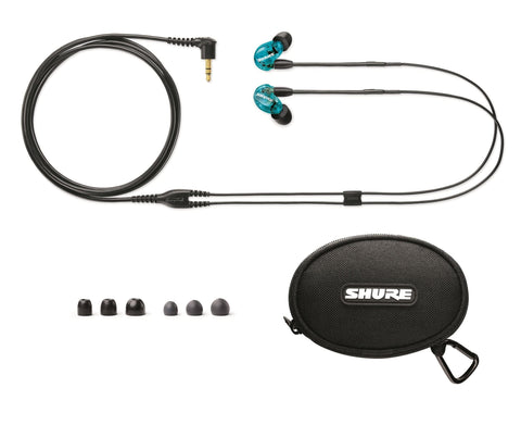 SHURE 隔音耳机 SE215 特别版变压器图形露天蓝色 SE215SPE-A