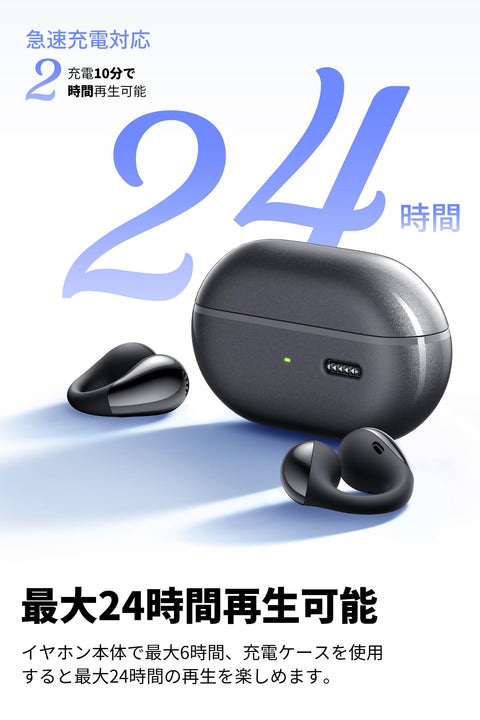 SOUNDPEATS CC 耳夹 耳机 [开放式耳机 无线耳机 蓝牙 5.4/多点连接/IPX5防水/长达 24 小时播放/支持快速充电/专用应用程序/动态EQ] 耳夹式耳机 音效 [VGP2025 金奖・性价比大奖] PearlClip Pro (黑色)