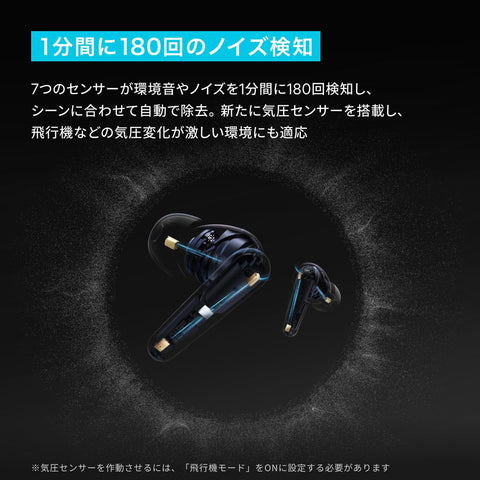 Anker Soundcore Liberty 4 Pro(Bluetooth 5.3)【入耳式全无线耳机/超降噪 3.5/A.C.A.A 4.0/高分辨率/感压 & 滑动传感器/符合PSE 技术标准】午夜黑
