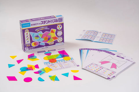 くもん出版(KUMON PUBLISHING) かさねてアート! ステンドパズル 知育玩具 図形 色彩 おもちゃ 4歳以上 KUMON CS-10