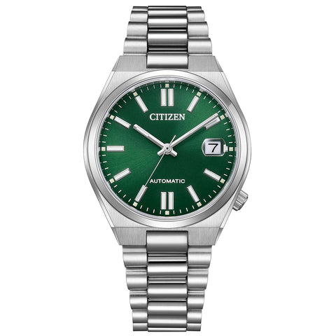[CITIZEN] 腕時計 CITIZEN COLLECTION TSUYOSA 37mm ダークグリーン NJ0200-50X 機械式自動巻時計 シースルーバック オートマチック 日付付き 【国内正規品】