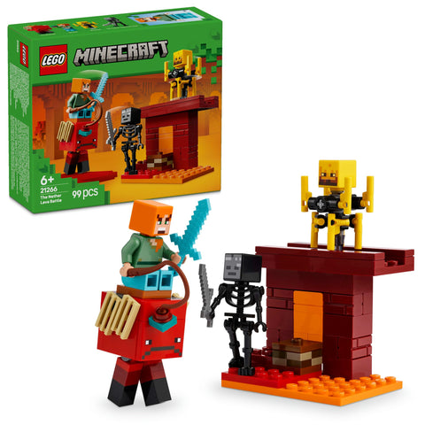 レゴ(LEGO) マインクラフト ネザーの溶岩バトル おもちゃ 玩具 誕生日 プレゼント ブロック 知育男の子 女の子 子供 6歳 7歳 8歳 9歳 ゲーム 21266