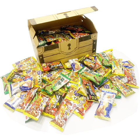 Black Thunder 6 Types, 60 Bags, Assorted, Treasure Chest Box Set, Divided Items, Individual Packaging, Random Set, Chocolate, Petite Gift, Great Gift