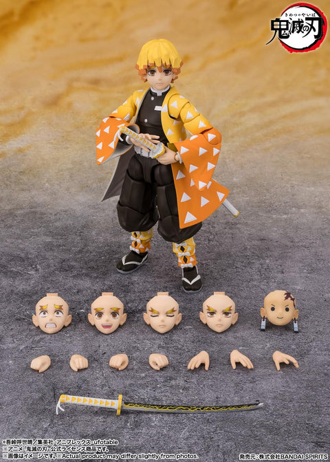 TAMASHII NATIONS S.H.Figuarts 鬼灭之刃 我妻善逸 约140毫米 PVC&ABS材质 已上色可动手办